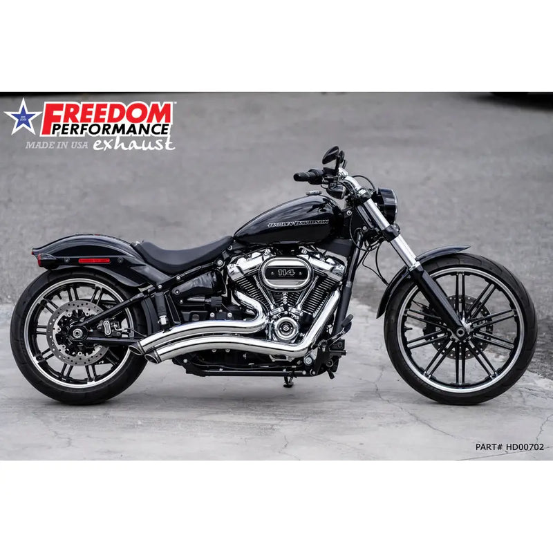 Freedom Performance Sharp Curve Radius Slash Cut Avgassystem till Harley