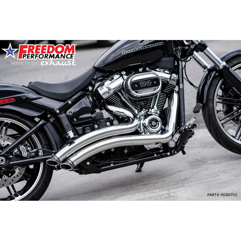 Freedom Performance Sharp Curve Radius Slash Cut Avgassystem till Harley