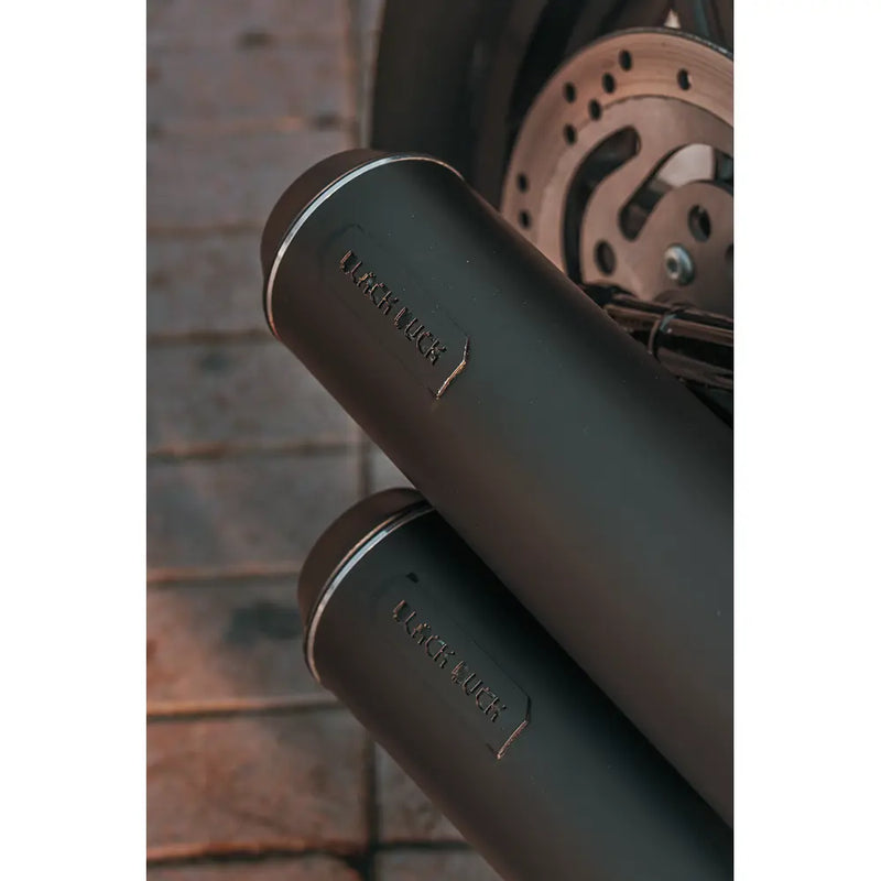 Black Duck Bombardier EC Euro-godkända Slip-On Ljuddämpare till Harley