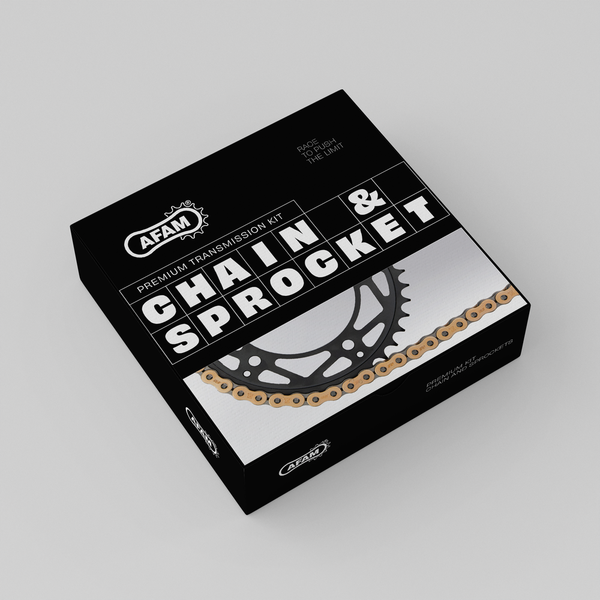 Afam Chain and Sprocket Kit for Aprilia 1200 Caponord 13-16 (525 XHR3-G Chain, 112 links. 42T/17T)