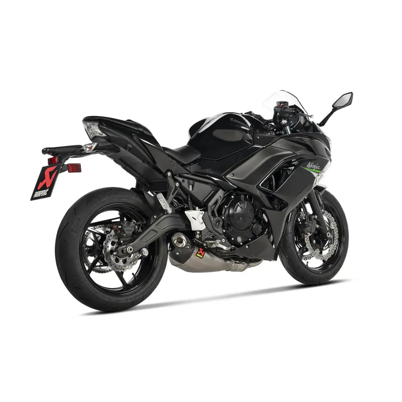 Akrapovic Racing Line Exhaust System for Kawasaki 23-25 Ninja 650 with double lambda sensors (2-into-1 header with titanium muffler / carbon end cap) (EC/ECE-approved) (S-K6R14-HEGEHT/2)  - Customhoj