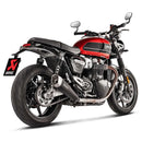 Akrapovic Slip-On Series Muffler for Triumph 19-20 Speed Twin (Dual titanium mufflers with titanium end caps) (EC/ECE Approval) (S-T12SO2-HCQTBL)