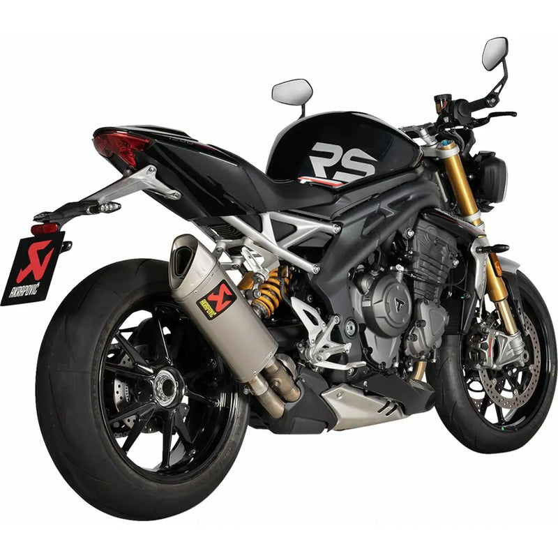 Akrapovic Slip-On Series Muffler for Triumph 21-24 Speed Triple 1200 RS / RS (Titanium muffler with titanium end cap) (EC/ECE Approval) (S-T12SO5-HAPXLT)