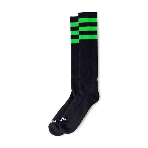 American Socks Knee High Ghostbusters Triple Green Striped