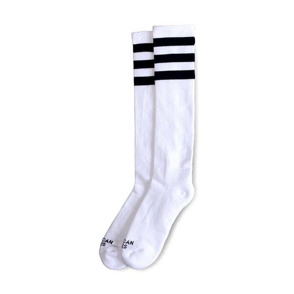 American Socks Knee High Old School Triple Black Striped