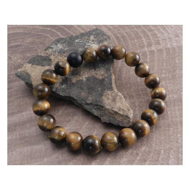 Amigaz Tiger Eye Stone 10mm Stretch Bracelet