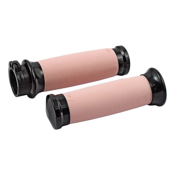 Avon Custom Contour Motorcycle Grips  HD TBW Black / Pink