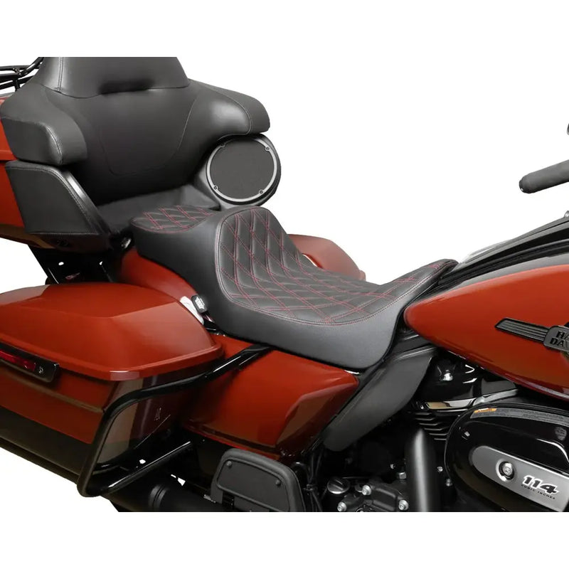 Drag Specialties Predator III 2-Up Extended Reach Sadel till Harley