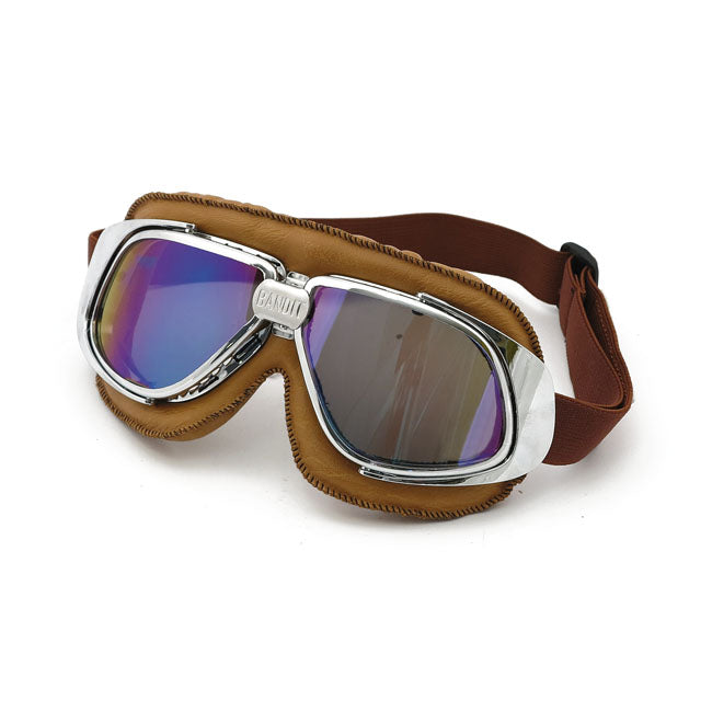 Bandit Goggles Iridium / Brown Bandit Classic Motorcycle Goggles Customhoj