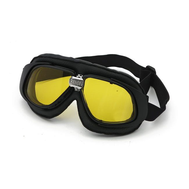 Bandit Goggles Yellow / Black Bandit Classic Motorcycle Goggles Customhoj