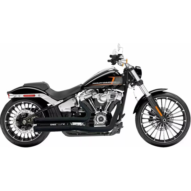 Bassani Pro Street Turn Out Exhaust System for Harley 18-24 Softail Fat Boy / Breakout / FXDR/S / Black  - Customhoj