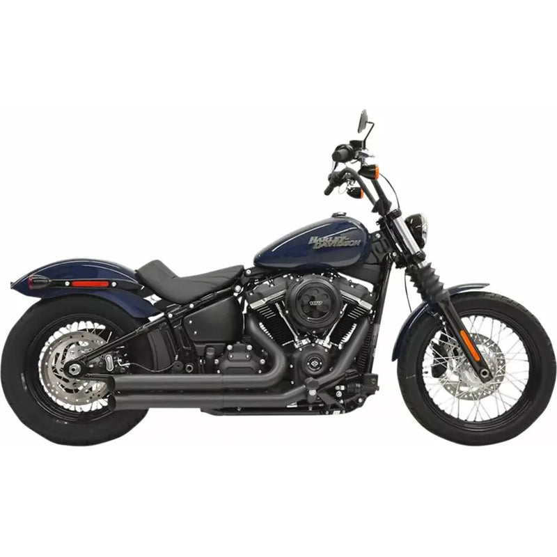 Bassani Pro Street Turn Out Exhaust System for Harley 18-24 Softail Slim / Fat Bob / Street Bob / Low Rider / Standard / Black  - Customhoj