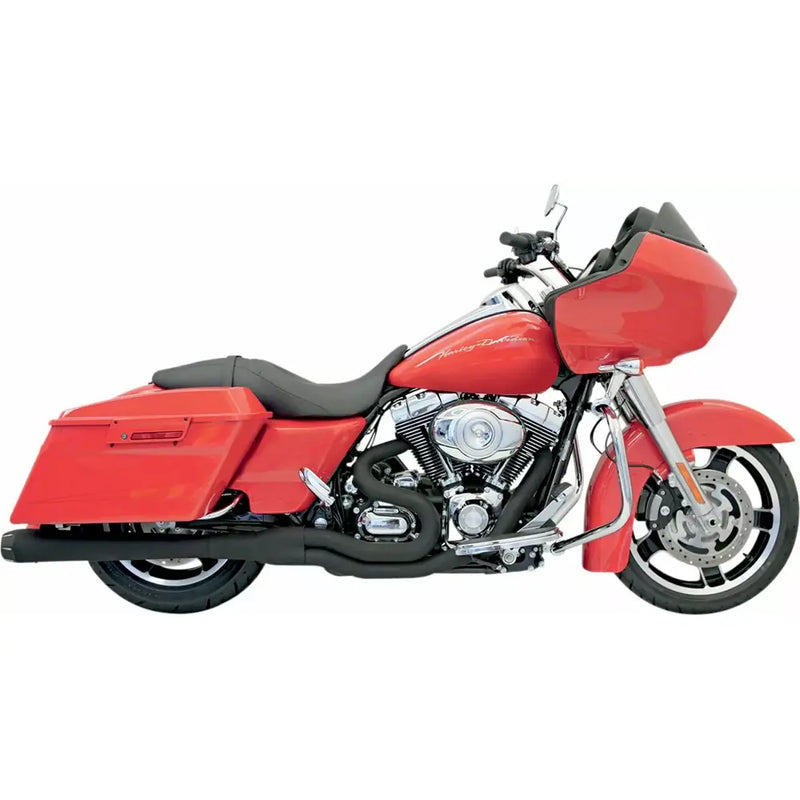 Bassani Road Rage B4 2-into-1 Exhaust System for Harley 95-16 Touring / Black Megaphone  - Customhoj