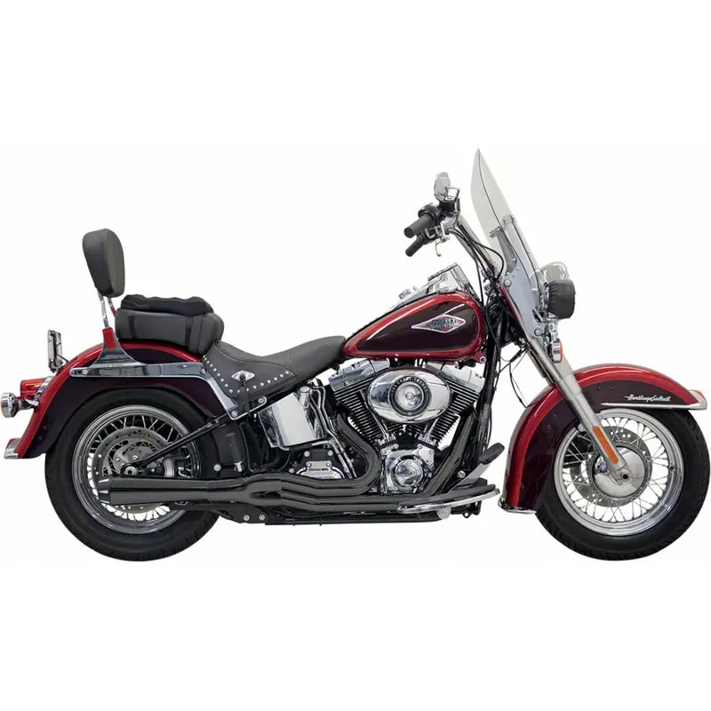Bassani Road Rage II Mega Power 2-into-1 Exhaust System for Harley 86-17 Softail (excl. FXSB / FXSE) / Black  - Customhoj