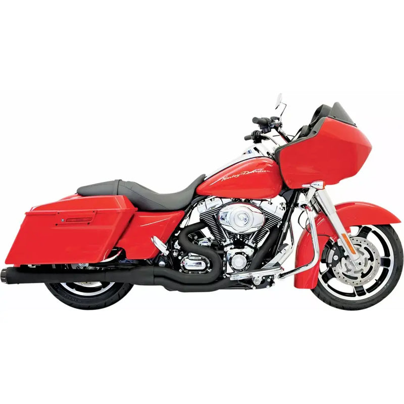 Bassani Road Rage II Mega Power 2-into-1 Exhaust System for Harley 95-16 Touring / Black  - Customhoj