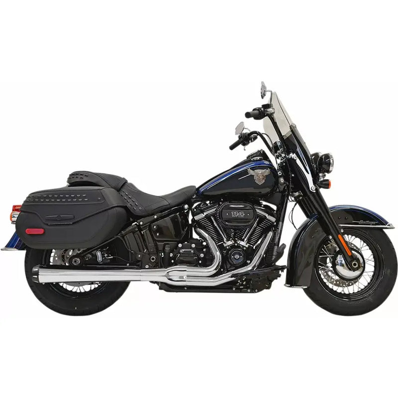 Bassani Road Rage Long Megaphone 2-into-1 Exhaust System for Harley 18-24 Softail FLDE Deluxe / Heritage Classic FLHC/S / Chrome  - Customhoj