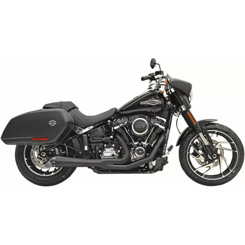 Bassani Road Rage Short Megaphone 2-into-1 Exhaust System for Harley 18-24 Softail Sport Glide / Low Rider ST / Black  - Customhoj