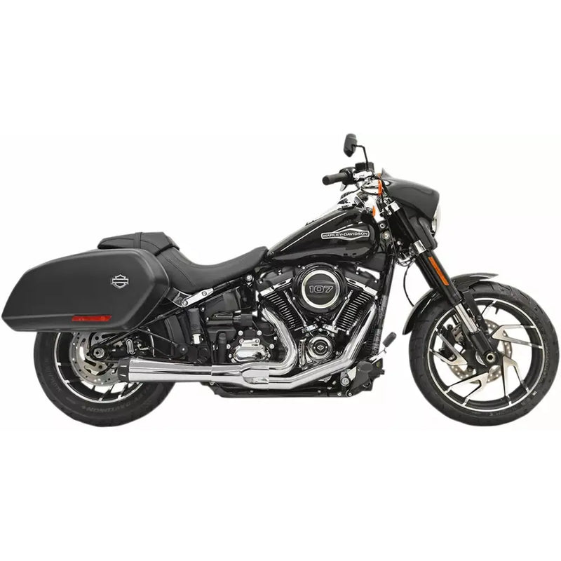 Bassani Road Rage Short Megaphone 2-into-1 Exhaust System for Harley 18-24 Softail Sport Glide / Low Rider ST / Chrome  - Customhoj