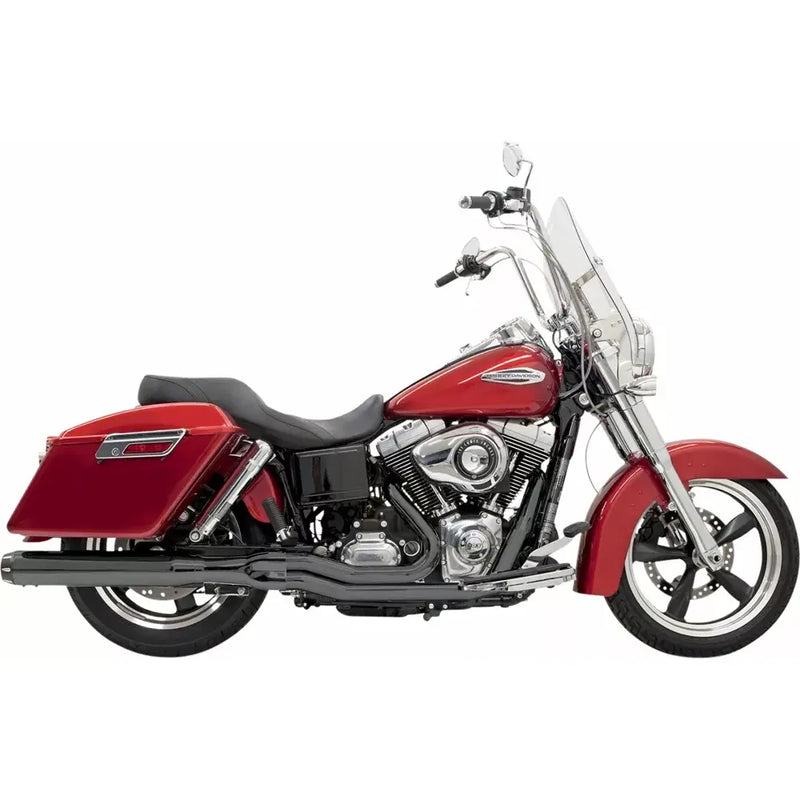 Bassani Road Rage Straight Can 2-into-1 Exhaust System for Harley 12-16 Dyna FLD / Black  - Customhoj
