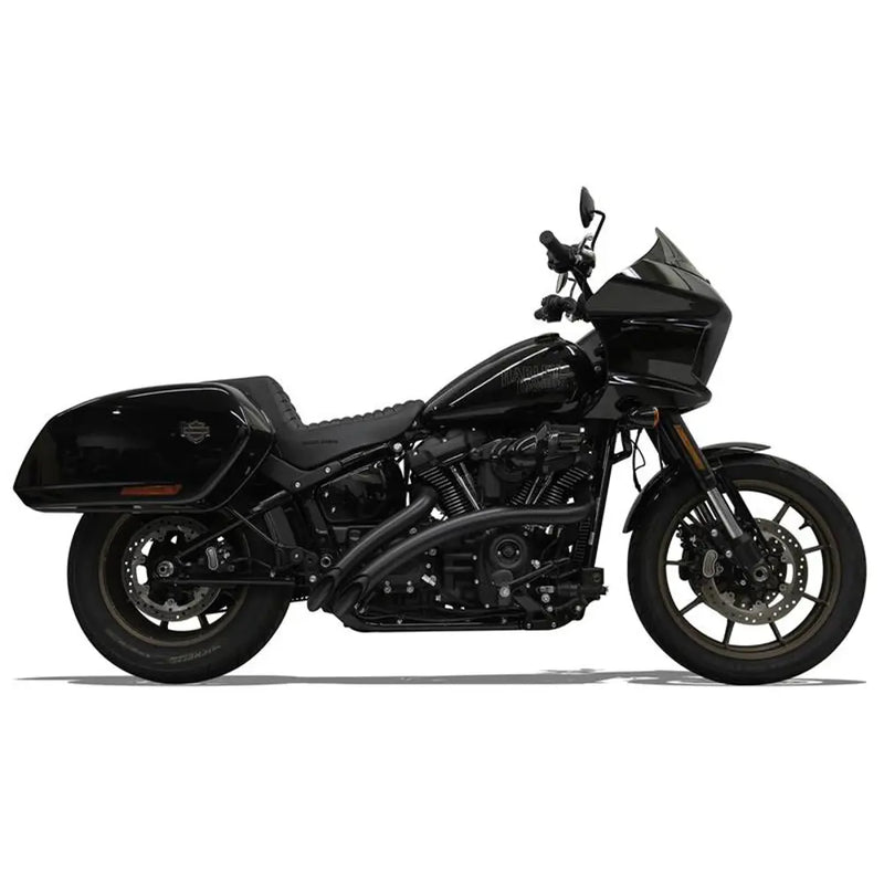 Bassani Sweeper Radial Exhaust System for Harley 18-24 Softail / Black with black heat shields  - Customhoj