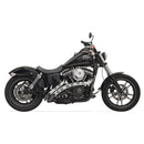 Bassani Sweeper Radial Exhaust System for Harley 91-17 Dyna / Black with chrome slotted heat shields  - Customhoj
