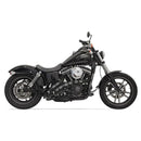 Bassani Sweeper Radial Exhaust System for Harley 91-17 Dyna / Chrome with black slotted heat shields  - Customhoj