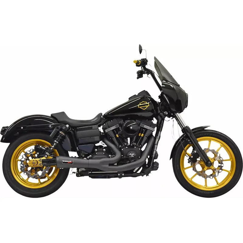 Bassani The Ripper Short 2-into-1 Exhaust System for Harley 06-17 Dyna (excl. FLD) / Black  - Customhoj