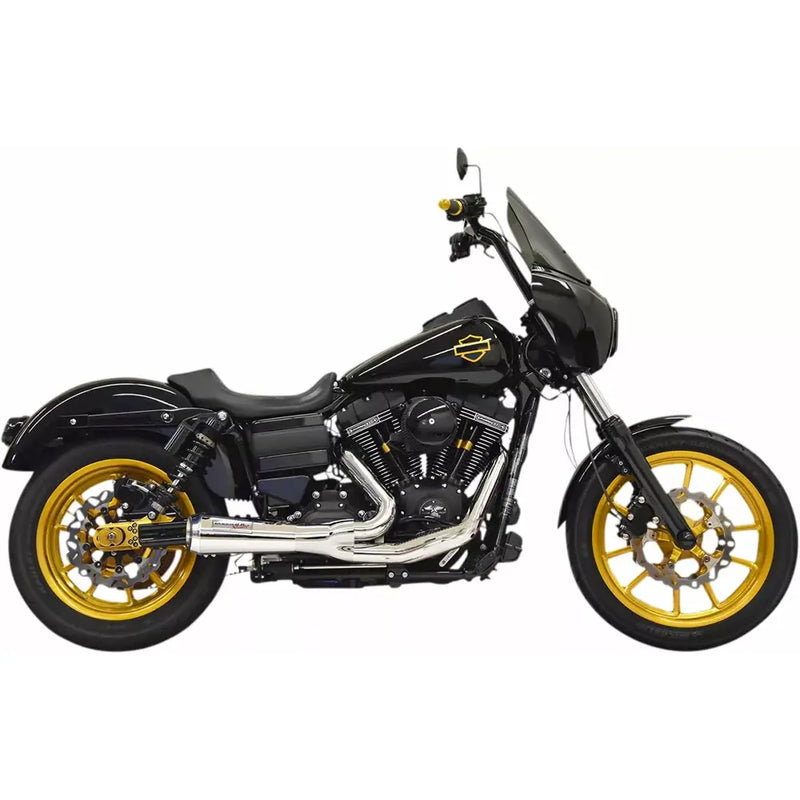 Bassani The Ripper Short 2-into-1 Exhaust System for Harley 06-17 Dyna (excl. FLD) / Chrome  - Customhoj