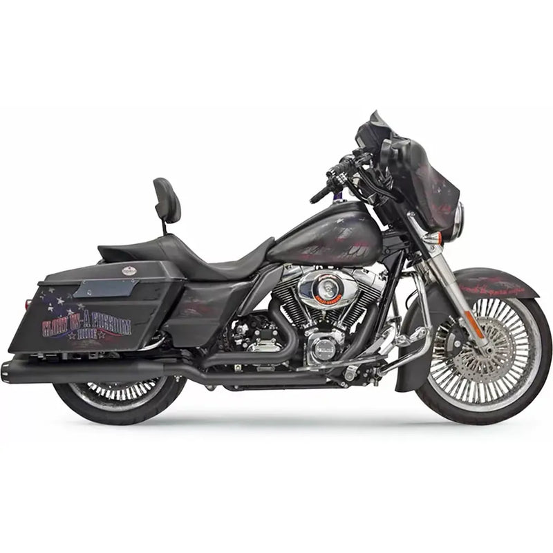 Bassani True Dual Down Under Headers for Harley 09-16 Touring / Black  - Customhoj