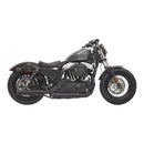 Bassani Xhaust 3" Firepower Series Slip-On Mufflers for Harley 14-22 Sportster / Black / Black round billet