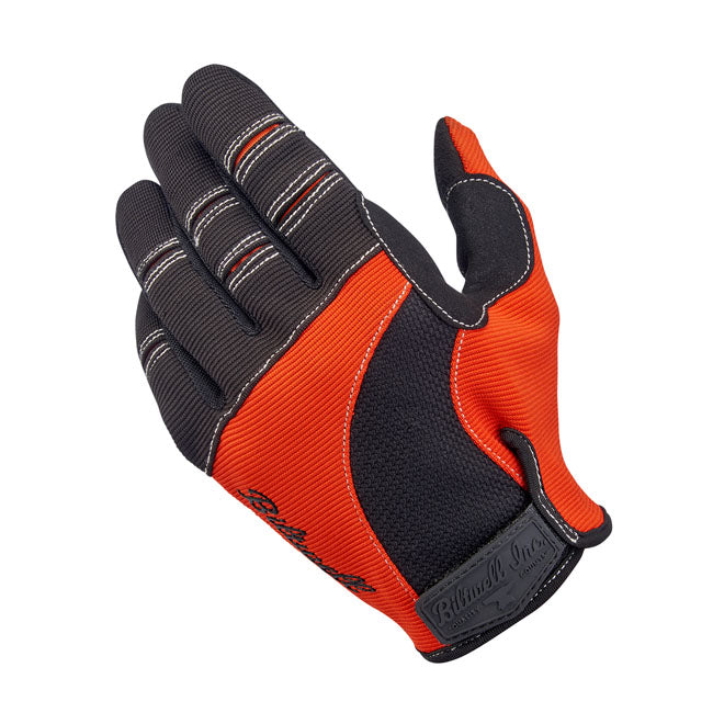 Biltwell Moto Motorcycle Gloves Orange/Black / XS