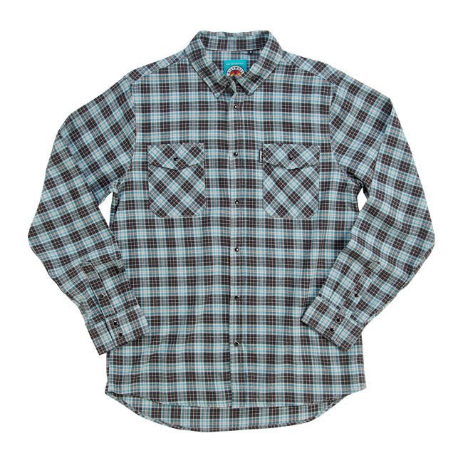 Biltwell Pacific Flannel Shirt Gray/Agave/Black