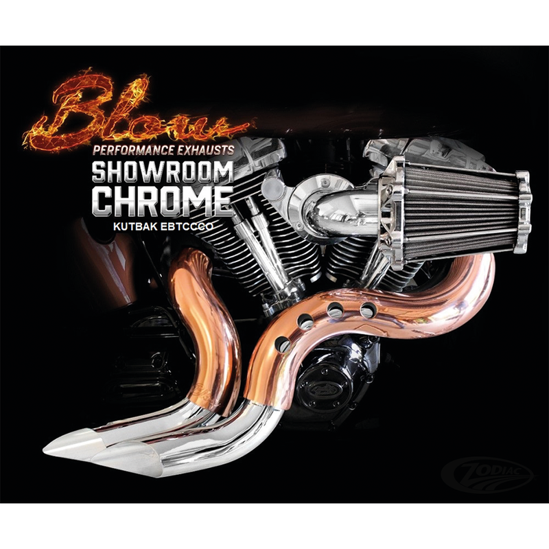 Blow Performance Kutback Exhaust System for Softail Softail 1984-2017 / Chrome / Rose Gold