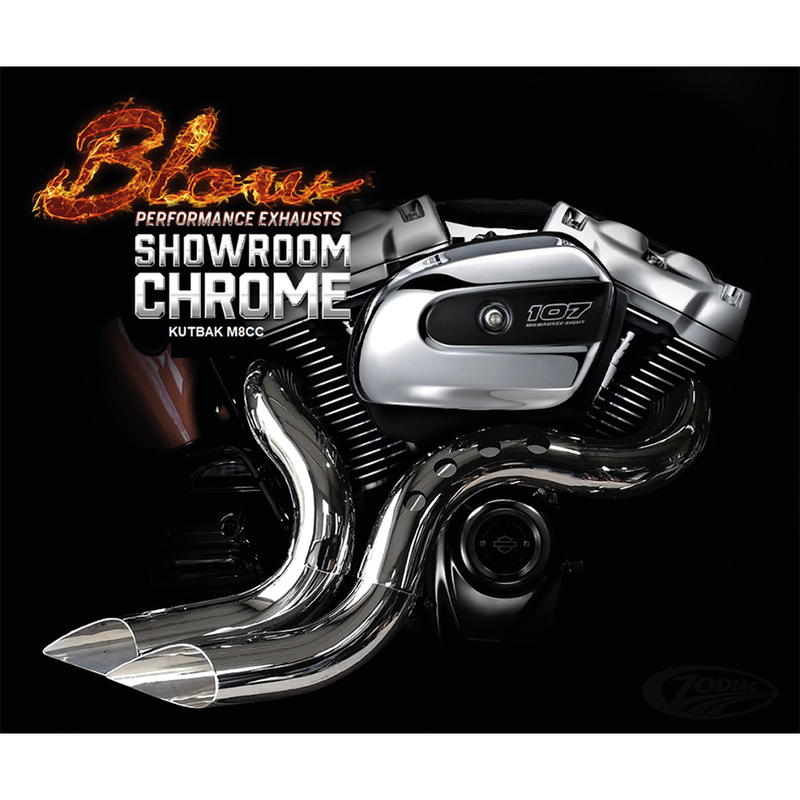 Blow Performance Kutback Exhaust System for Softail Softail 2018-2023 / Chrome / Chrome