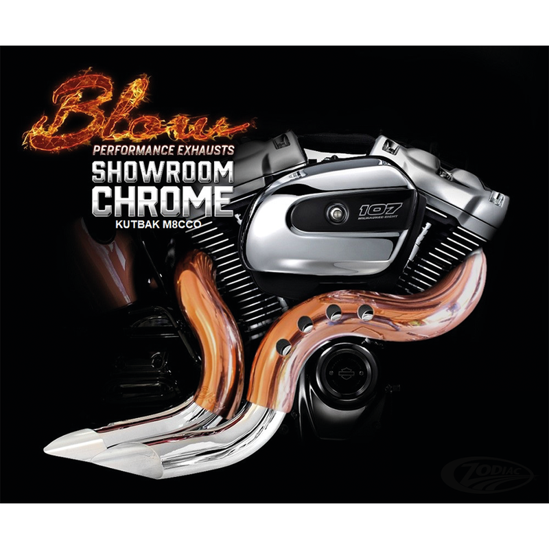 Blow Performance Kutback Exhaust System for Softail Softail 2018-2023 / Chrome / Rose Gold