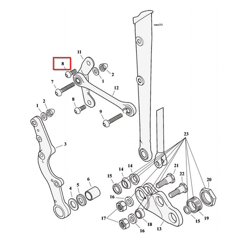 Bolt Fork Leg Bracket FLSTS 97-09