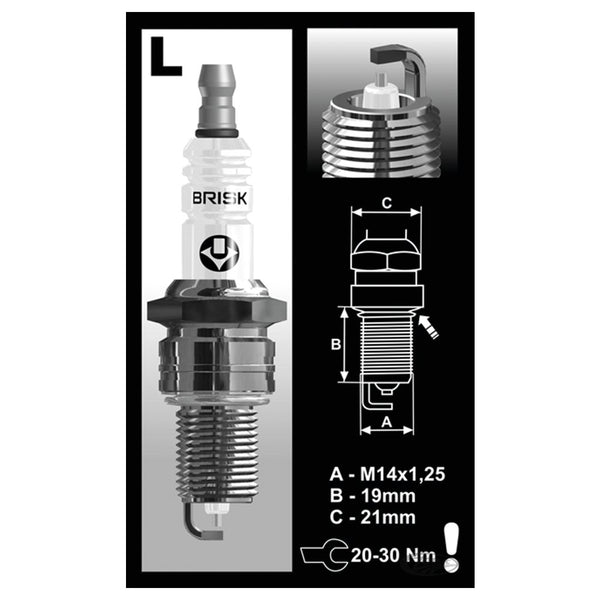 Brisk LR17YS Silver Series Spark Plug