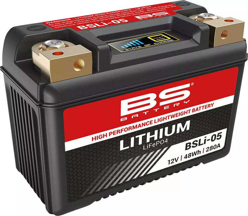 BS Battery High Performance Lithium LiFePO4 Motorcycle Battery BSLI05 (4AH / 280CCA / 0.95KG / 134x65x92mm)