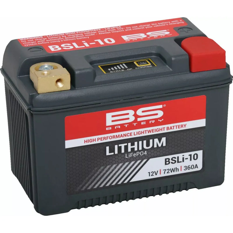 BS Battery High Performance Lithium LiFePO4 Motorcycle Battery BSLI10 (6AH / 360CCA / 1.3KG / 148x86x105mm)