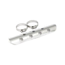 Bullet Hole Universal Motorcycle Exhaust Heat Shield Chrome / 1 3/4" (4.4cm) / 10" (25.4cm)  - Customhoj