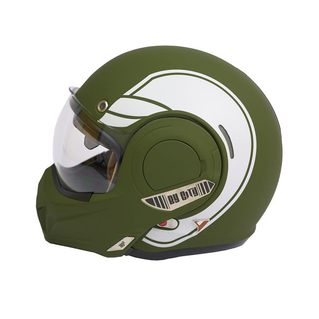 By City 180 Tech Modular / Flip-up Motorcycle Helmet Green / XS (53-54cm)