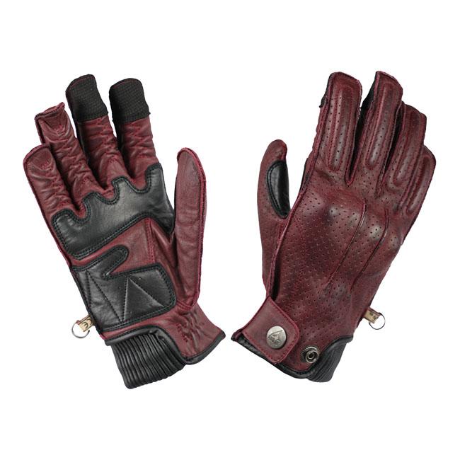 By City Gloves Burgundy / XS By City Oxford Motorcycle Gloves Customhoj