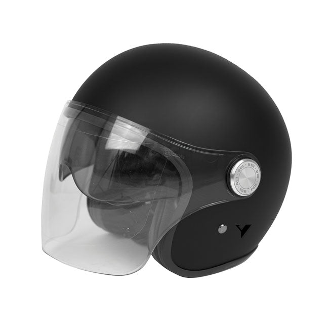 By City The City Open Motorcycle Helmet Matte Black / XS (53-54cm)
