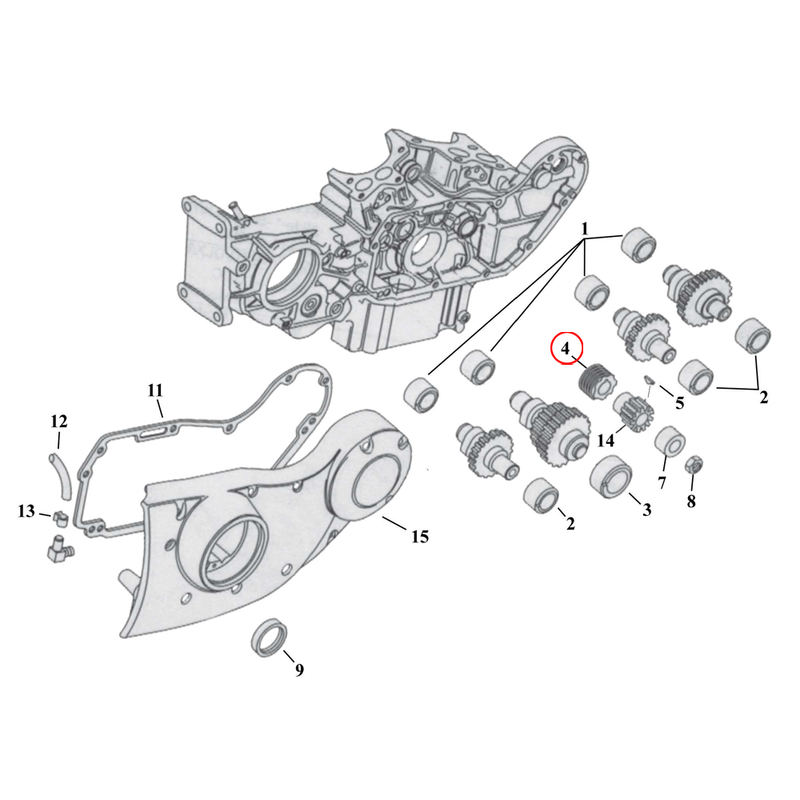 Cam Drive / Cover Parts Diagram Exploded View for 91-22 Harley Sportster 4) 88-22 XL. Drive gear, oil pump. Replaces OEM: 26318-88A