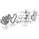 Cam Drive / Cover Parts Diagram Exploded View for Harley Knuckle / Pan / Shovel 25) 41-69 Big Twin. James gasket, cam cover. Paper. Replaces OEM: 25225-36C