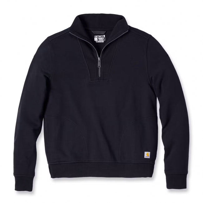 Carhartt Fiber Series Half-Zip Ladies Sweatshirt Black / XS  - Customhoj