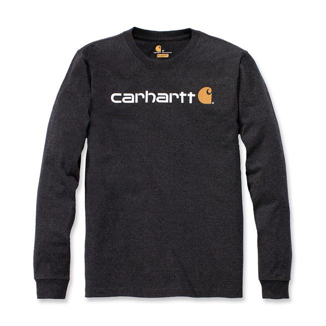Carhartt Longsleeve Carbon Heather / S Carhartt Core Logo Longsleeve Customhoj