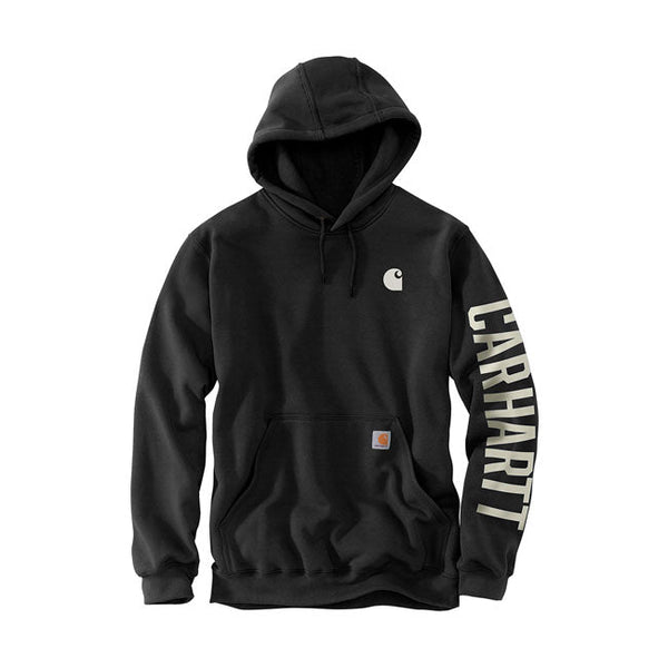 Carhartt Rain Defender Sleeve Logo Hoodie Black / S
