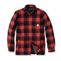 Carhartt Sherpa Lined Flannel Plaid Shirt Red Ochre / S