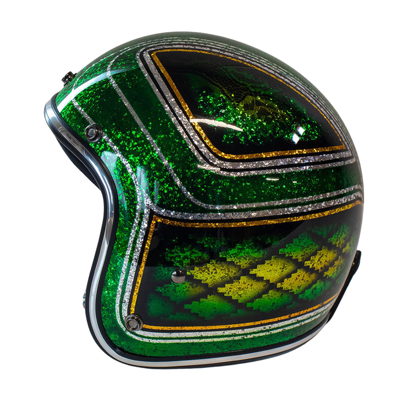 Cavalero Slimline Alligator Flake Low Profile Open Jet Helmet